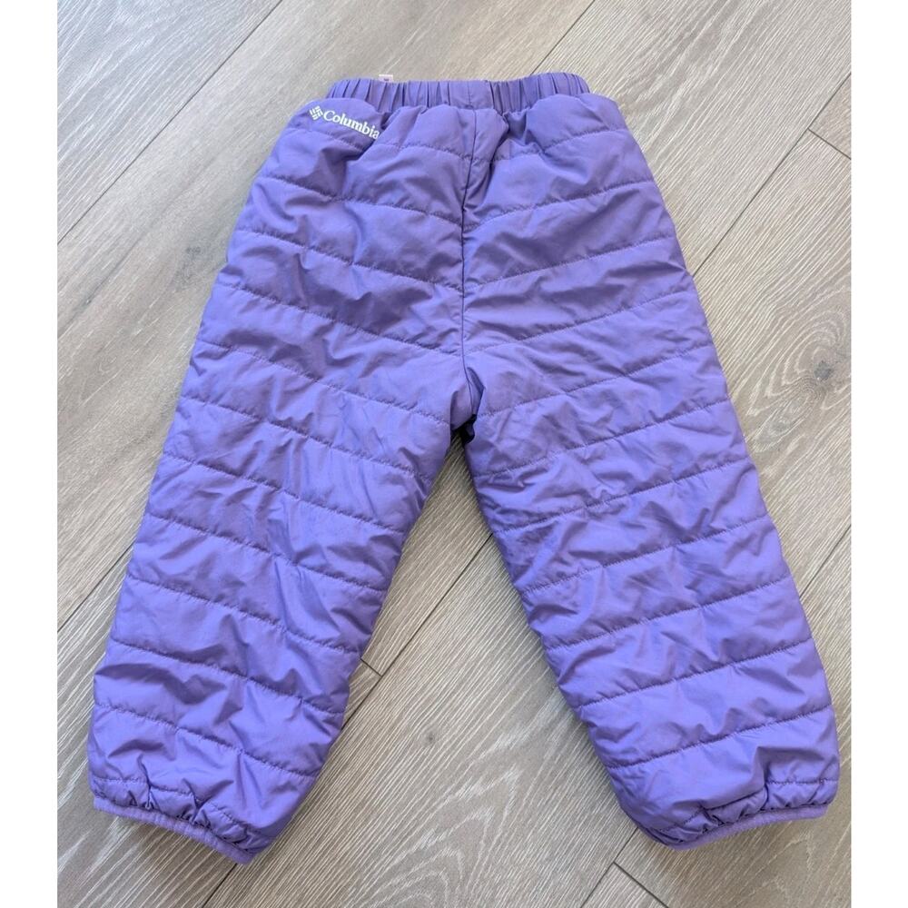Columbia child Double Trouble Elastic Pink and purple Reversible Snow pants 4T - Picture 2 of 8